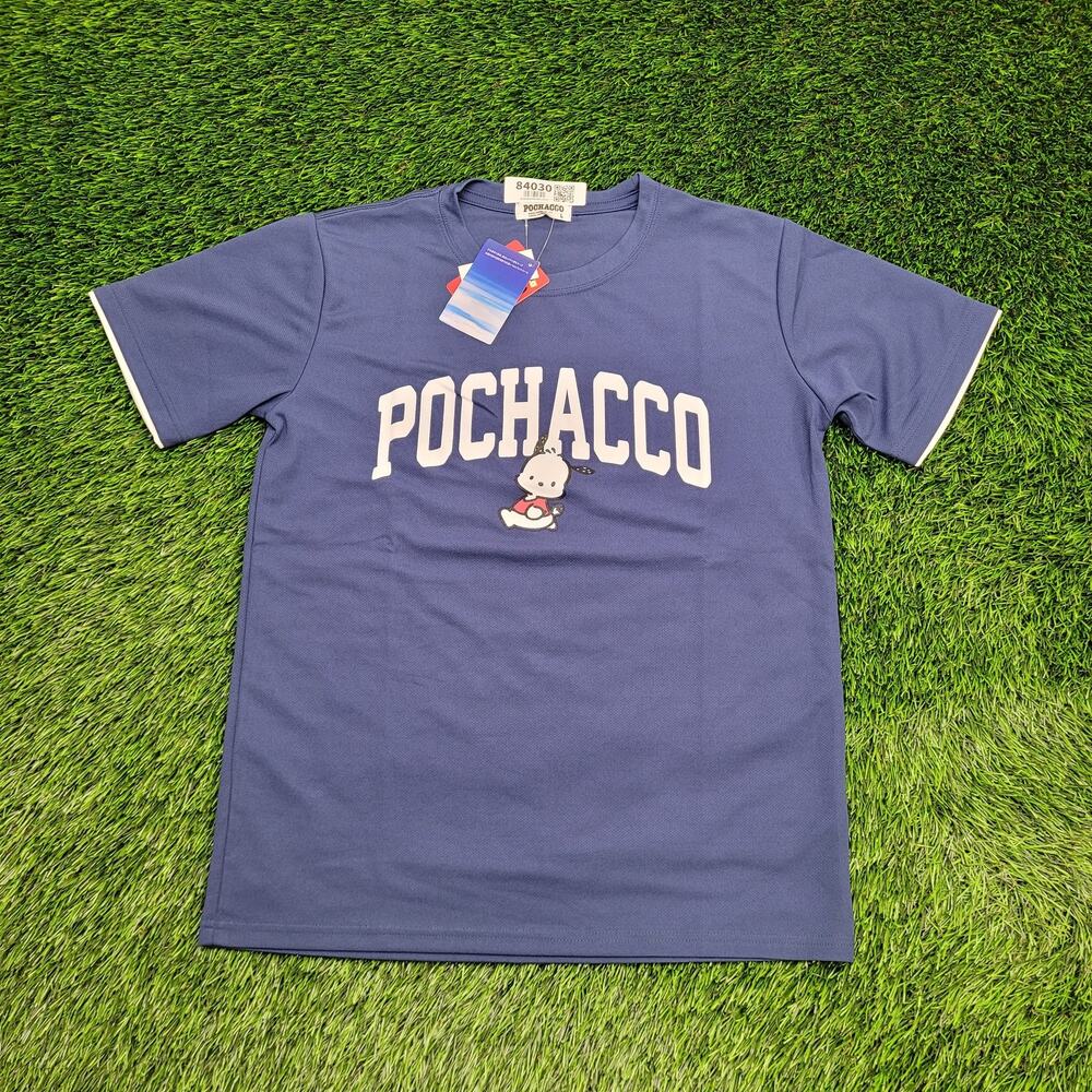 Pochacco Sanrio Ringer Shirt Women Large 20x25 Sanrio Arch Spellout